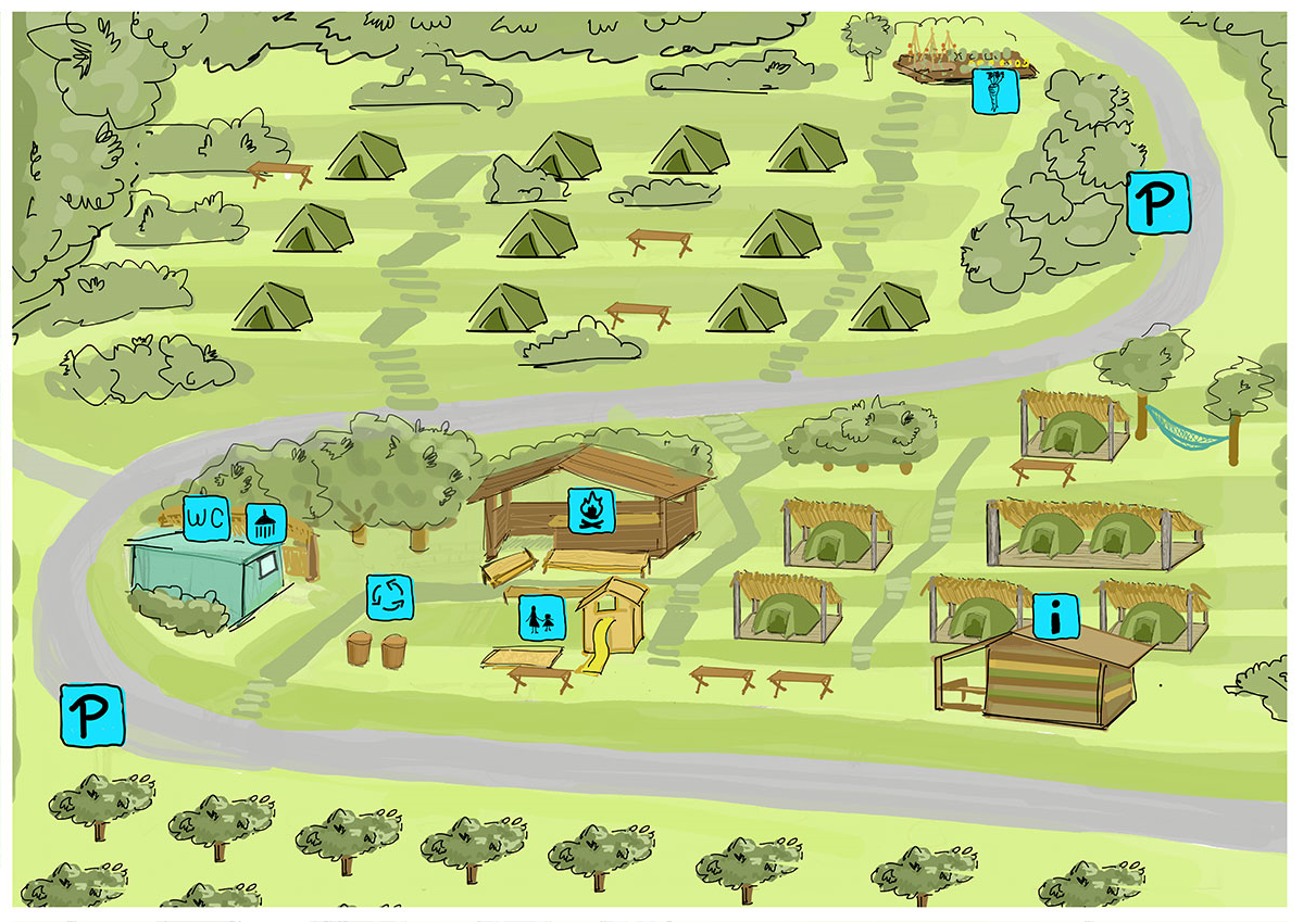 Kaki plac map